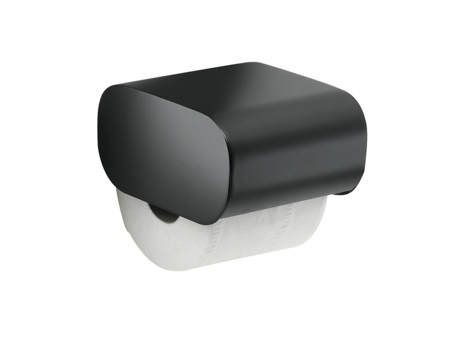 Gedy OUTLINE držák toaletního papíru s krytem, černá mat 322514