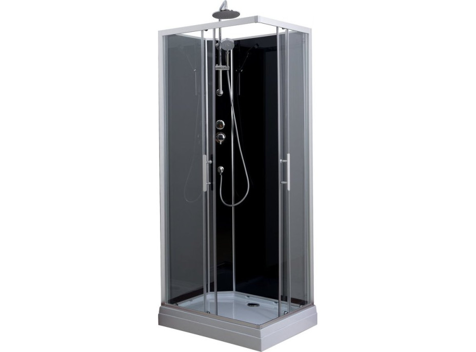 Aqualine GRANVIK obdélníkový sprchový box 800x1200x2180mm, čiré sklo GG80X120