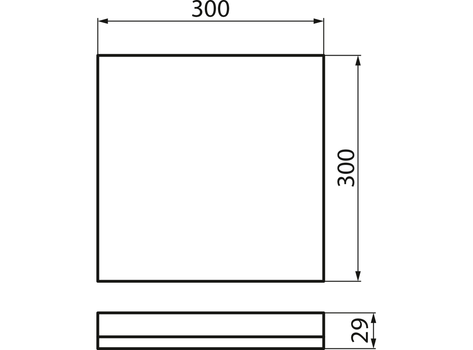 KANLUX AZPO stropní LED svítidlo, 300x300mm, 17, 5W, 3000/4000/6000K, IP54, bílá 31532