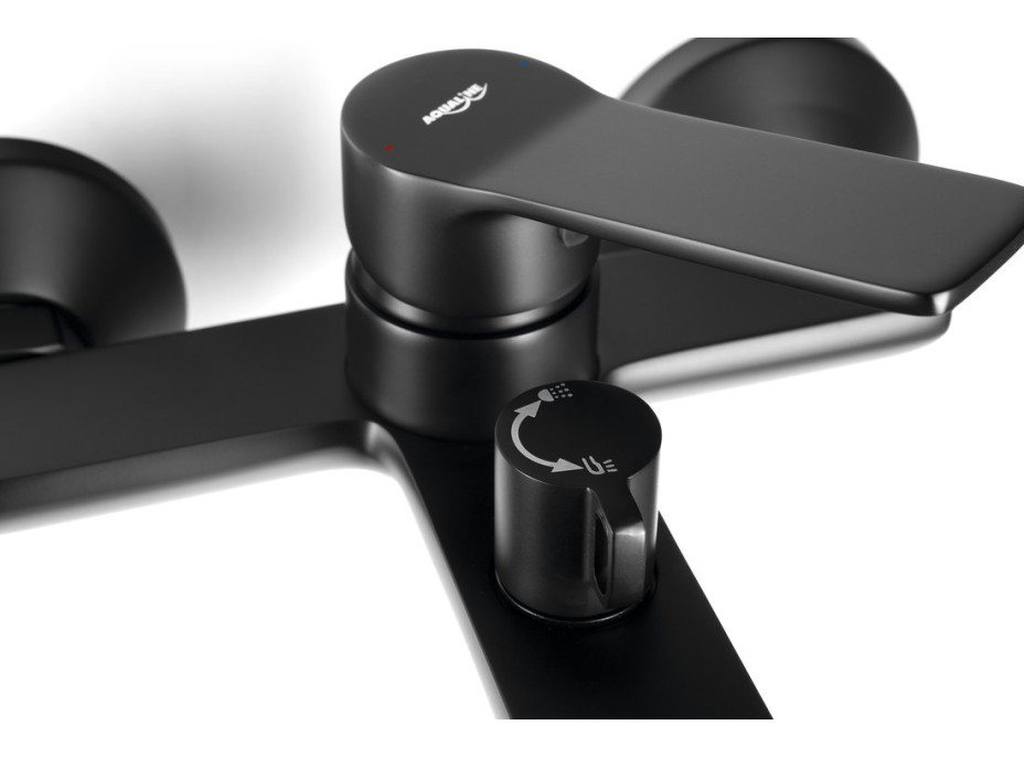 Aqualine SINTRA nástěnná vanová baterie, černá mat SX010B