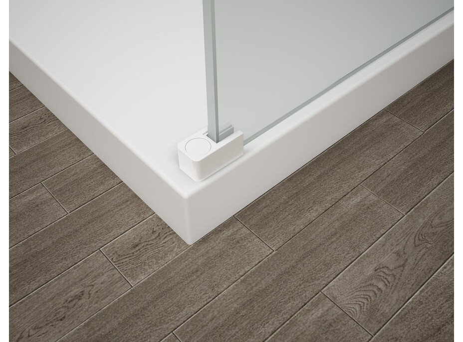 Polysan ESCA WHITE MATT jednodílná sprchová zástěna k instalaci ke stěně, kouřové matné sklo, 1300 mm ES1413-03