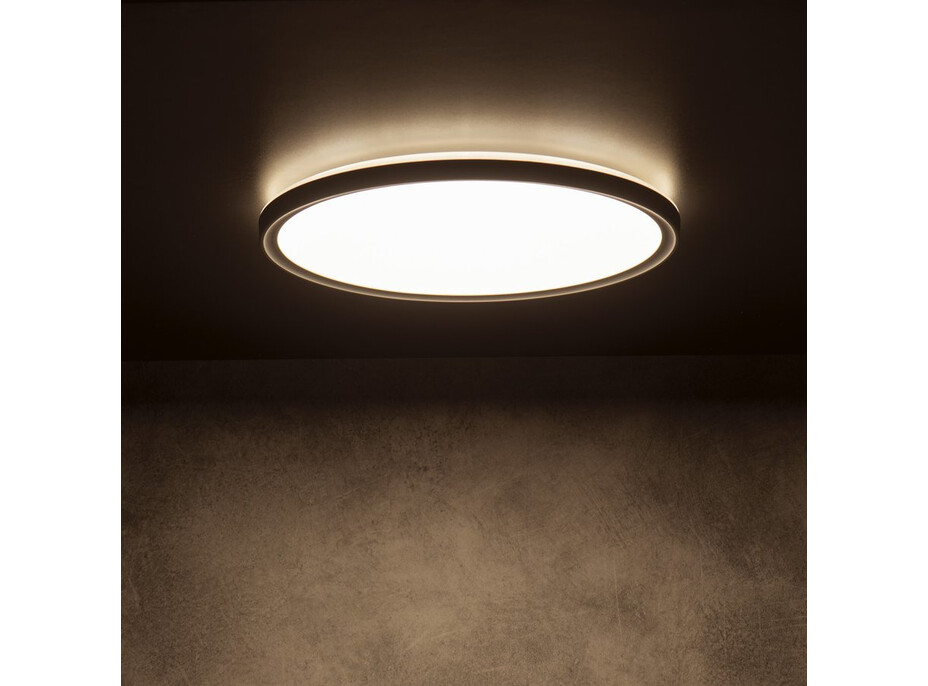 KANLUX AZPO stropní LED svítidlo, ø 225mm, 11, 8W, 3000/4000/6000K, IP54, černá mat 31513