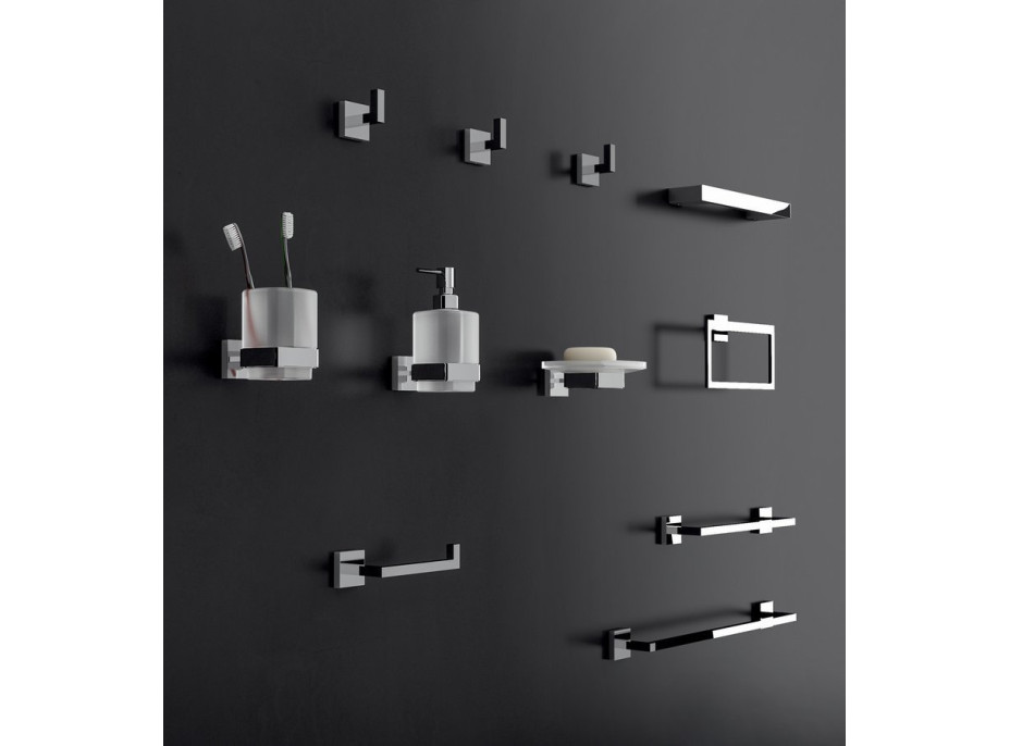 Gedy ELBA pevný držák ručníků dvojitý, chrom A02213