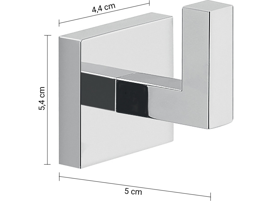 Gedy ELBA háček, chrom A02613