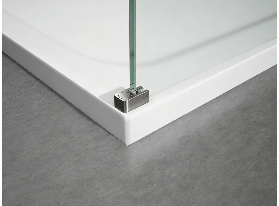 Polysan ESCA GUN METAL jednodílná sprchová zástěna k instalaci ke stěně, sklo čiré, 1100 mm ES1011-11