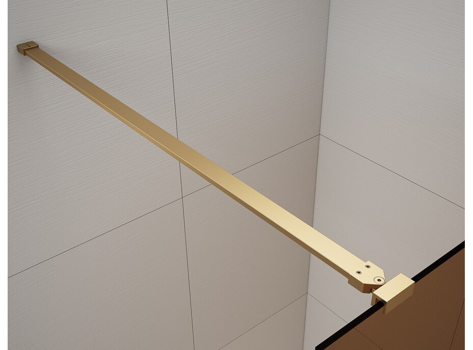 Polysan ESCA GOLD MATT jednodílná sprchová zástěna do prostoru, kouřové matné sklo, 1200 mm ES1412-08