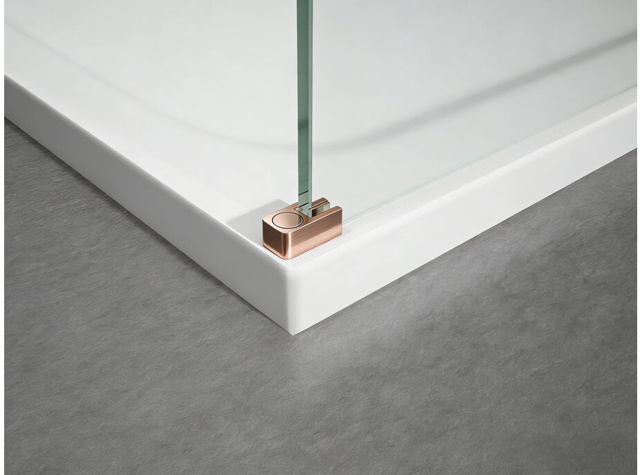 Polysan ESCA COPPER MATT jednodílná sprchová zástěna k instalaci ke stěně, matné sklo, 1100 mm ES1111-09