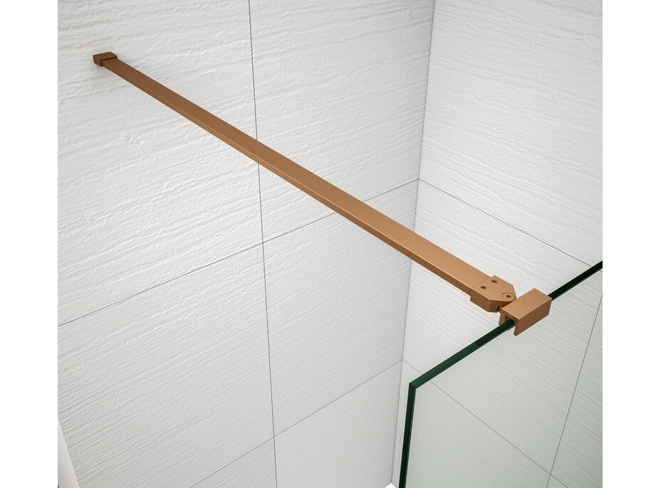 Polysan ESCA COPPER MATT jednodílná sprchová zástěna do prostoru, čiré sklo, 1000 mm ES1010-10