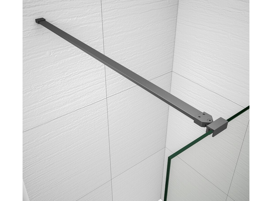 Polysan ESCA GUN METAL jednodílná sprchová zástěna do prostoru, čiré sklo, 1200 mm ES1012-12