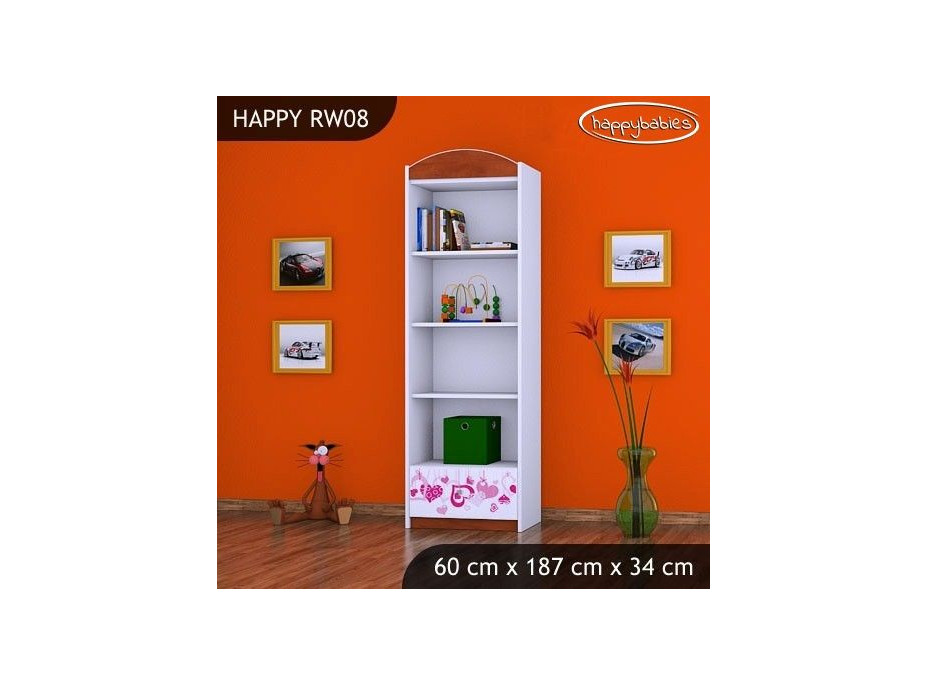Dětský úložný regál FALL IN LOVE - TYP 8 - VYSOKÝ
