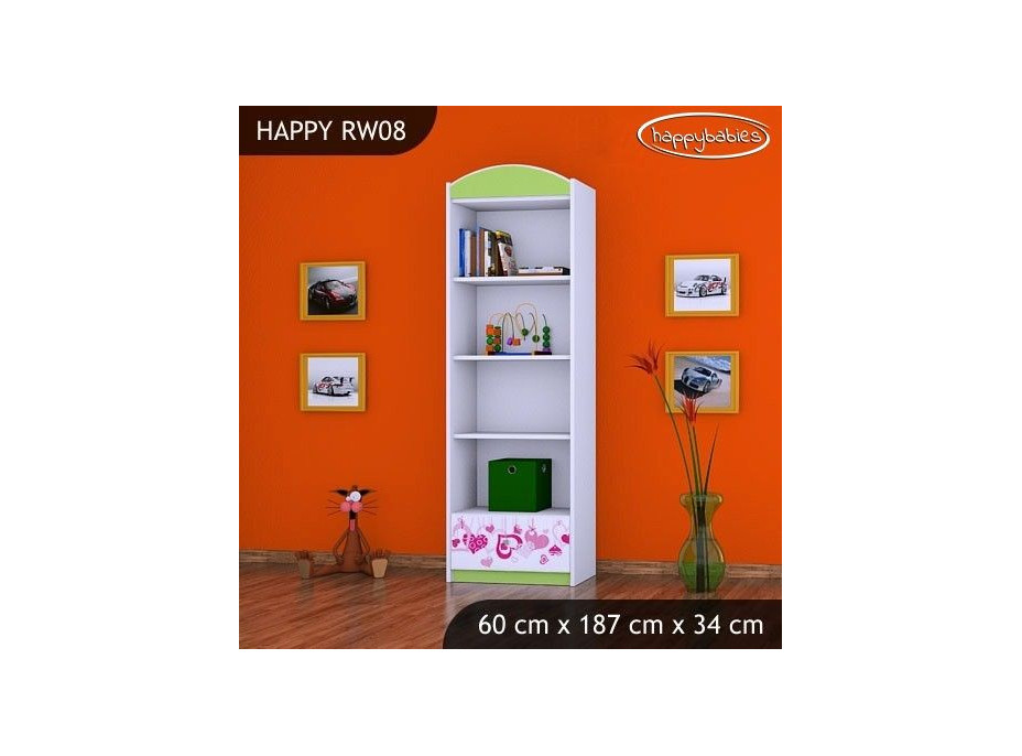 Dětský úložný regál FALL IN LOVE - TYP 8 - VYSOKÝ