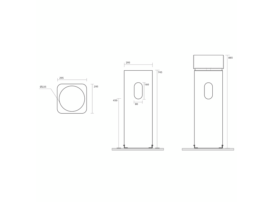 Kerasan HAKO keramické umyvadlo ke stěně, 30x88, 5x30cm, verde mat 554311-1