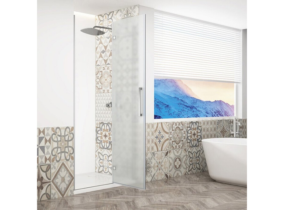 Gelco TRINITY CHROME sprchové dveře do niky 900mm, matné sklo, pravé GT1290MR-CH