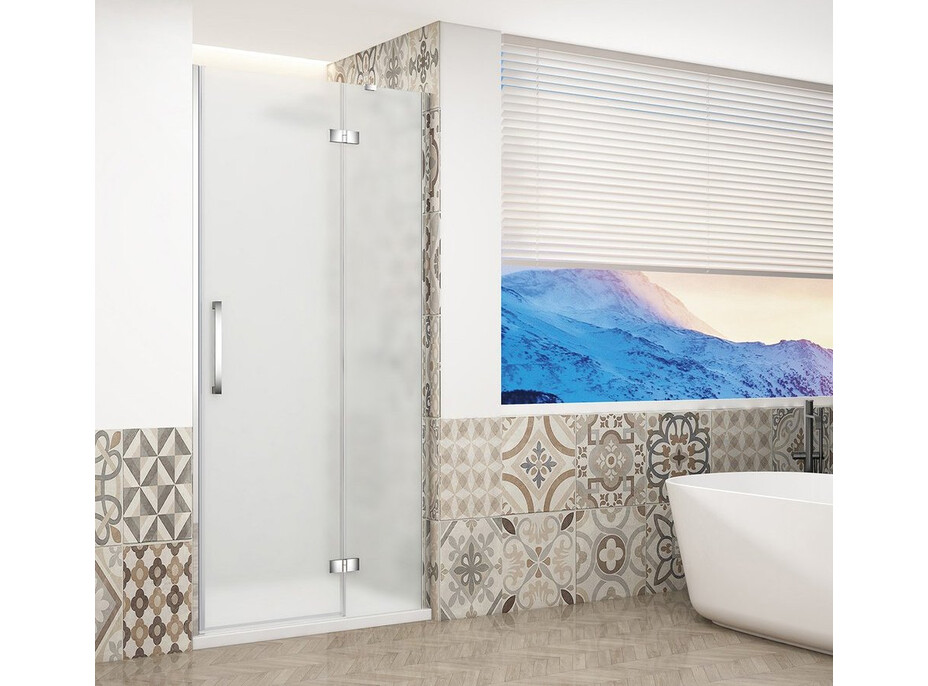 Gelco TRINITY CHROME sprchové dveře do niky 900mm, matné sklo, pravé GT1290MR-CH