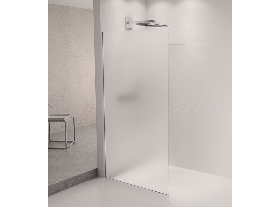 Polysan ARCHITEX sada pro uchycení skla podlaha-stěna se spádovou lištou, 1615x2105mm, levá, leštěný hliník AX2116L