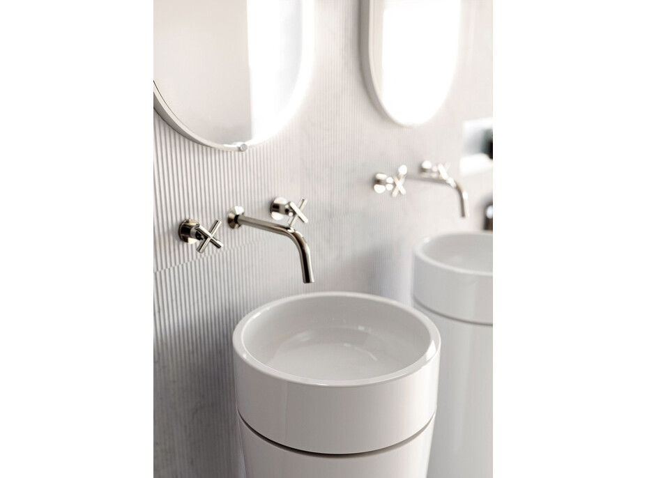 Kerasan OKE keramické umyvadlo ke stěně průměr 30x88, 5cm, verde mat 554011-1