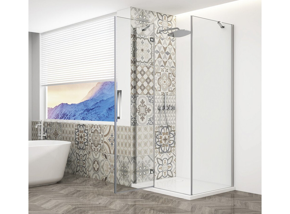 Gelco TRINITY CHROME čtvercový sprchový kout 1000x1000mm, čiré sklo, levé GT5610-10CL-CH