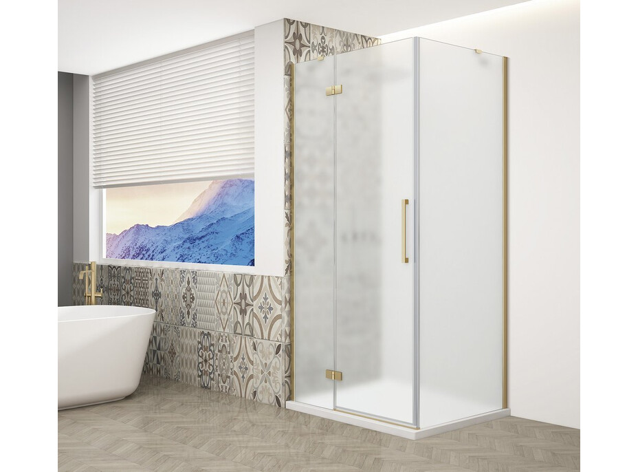Gelco TRINITY GOLD MATT obdélníkový sprchový kout 900x1000mm, matné sklo, levé GT5610-90ML-G
