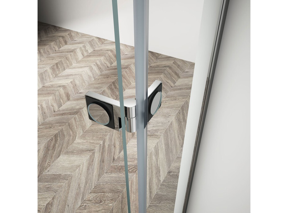 Gelco TRINITY CHROME obdélníkový sprchový kout 1200x900mm, rohový vstup, čiré sklo GT2290-12C-CH