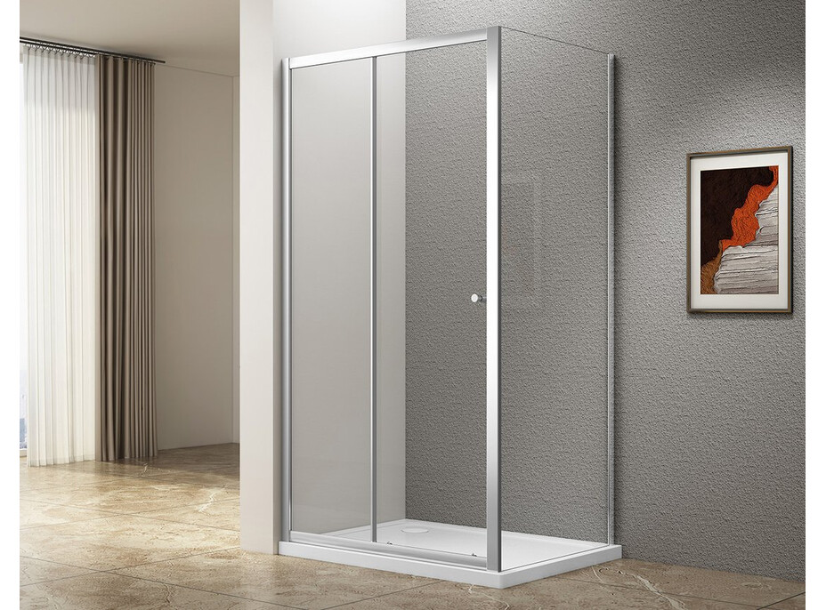 Aqualine UGGA obdélníkový sprchový kout 1400x800mm, čiré sklo ATS140-01