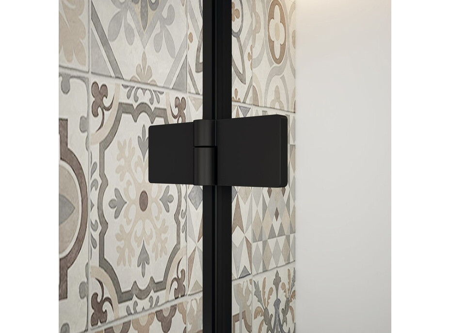 Gelco TRINITY BLACK obdélníkový sprchový kout 800x900mm, čiré sklo, levé GT5690-80CL-B