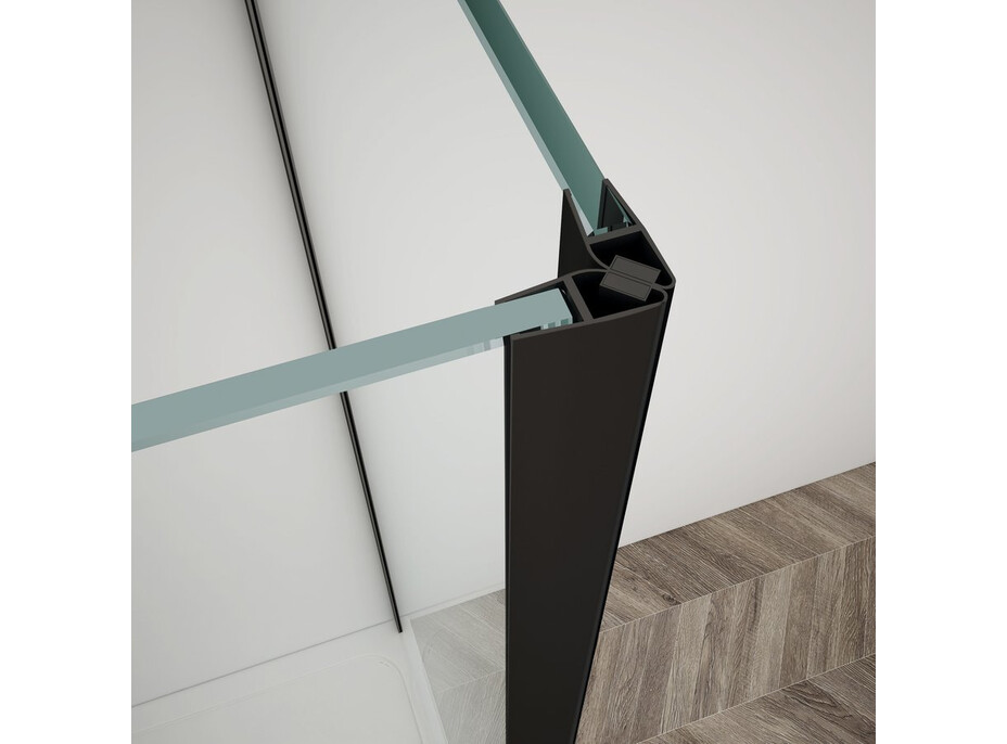 Gelco TRINITY BLACK obdélníkový sprchový kout 1000x800mm, čiré sklo, levé GT5680-10CL-B