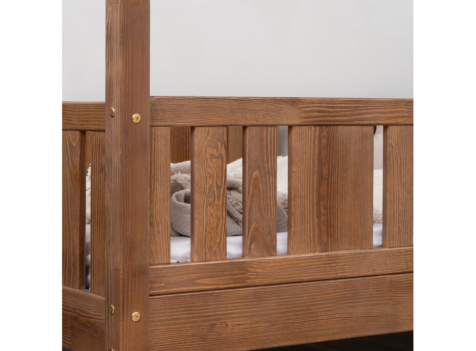 Dětská Montessori postel z masivu borovice NIKO - 190x90 cm