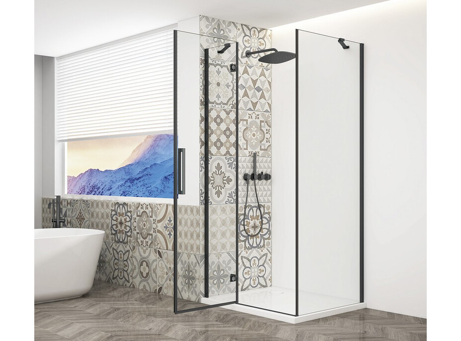 Gelco TRINITY BLACK obdélníkový sprchový kout 900x1000mm, čiré sklo, levé GT5610-90CL-B