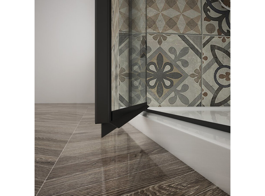 Gelco TRINITY BLACK čtvercový sprchový kout 900x900mm, rohový vstup, čiré sklo GT2290-90C-B