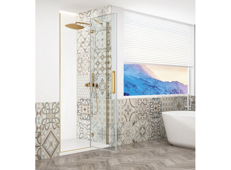 Gelco TRINITY GOLD MATT sprchové dveře do niky 1100mm, čiré sklo, pravé GT1211CR-G