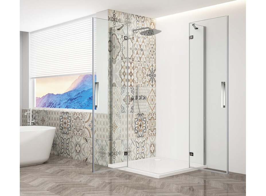 Gelco TRINITY CHROME obdélníkový sprchový kout 1000x800mm, rohový vstup, čiré sklo GT2280-10C-CH