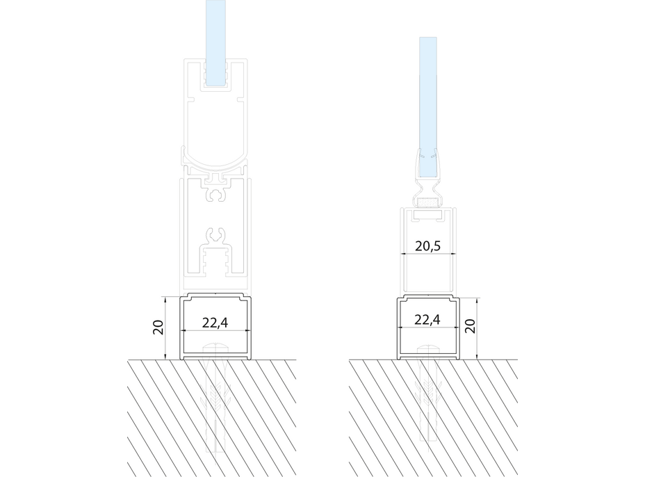 Gelco LORO rozšiřovací profil 20mm GN620