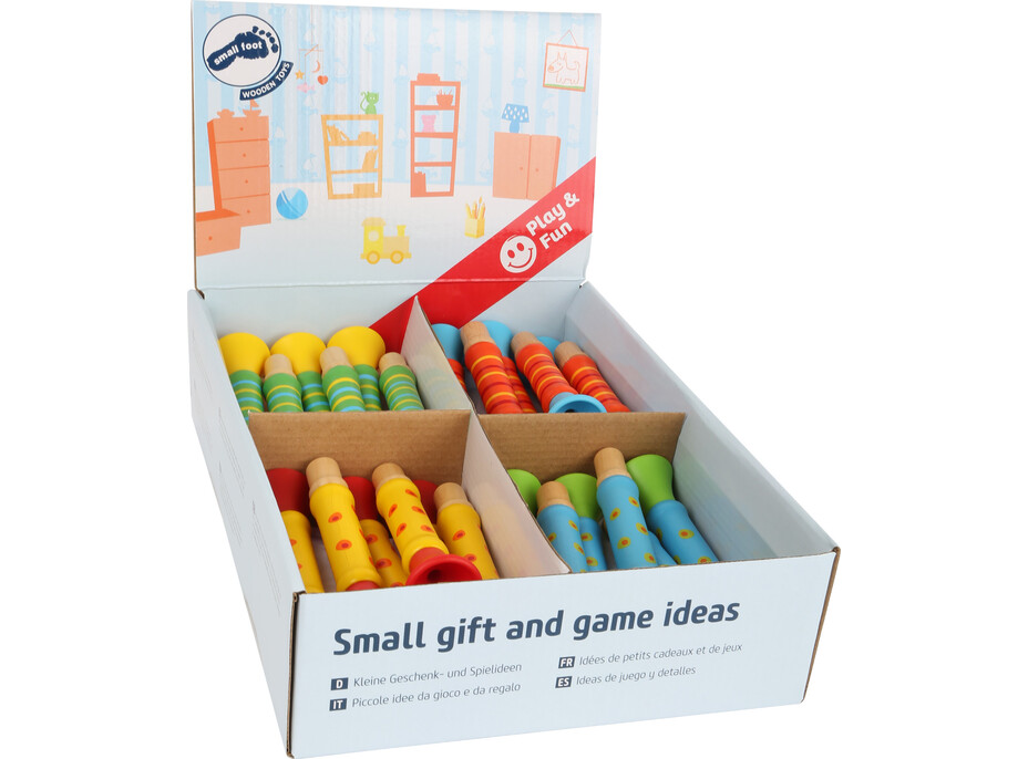 small foot Displej dřevěná trumpetka 24 ks