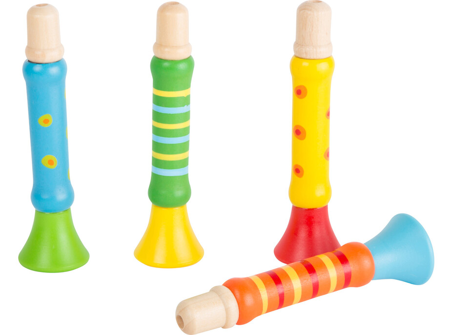 small foot Displej dřevěná trumpetka 24 ks