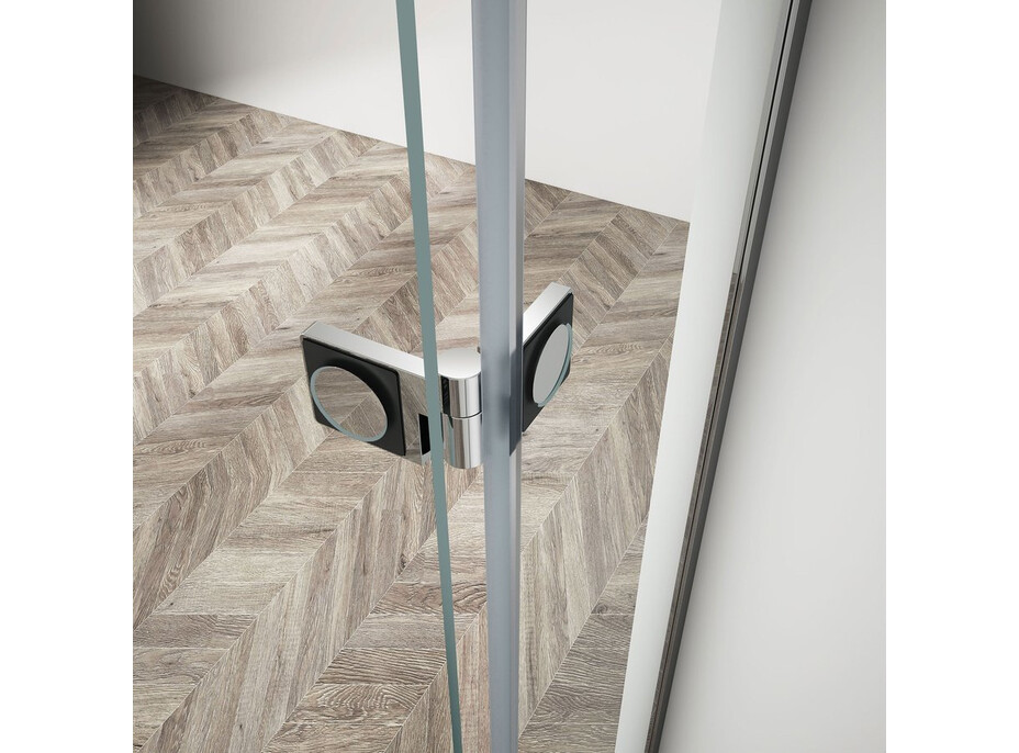 Gelco TRINITY CHROME obdélníkový sprchový kout 800x900mm, čiré sklo, pravé GT5690-80CR-CH