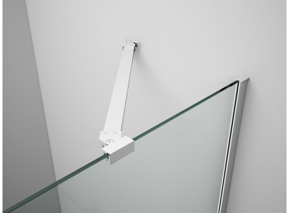 Gelco TRINITY CHROME čtvercový sprchový kout 800x800mm, matné sklo, pravé GT5680-80MR-CH