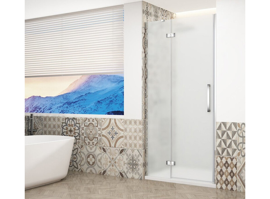 Gelco TRINITY CHROME sprchové dveře do niky 1000mm, matné sklo, levé GT1210ML-CH