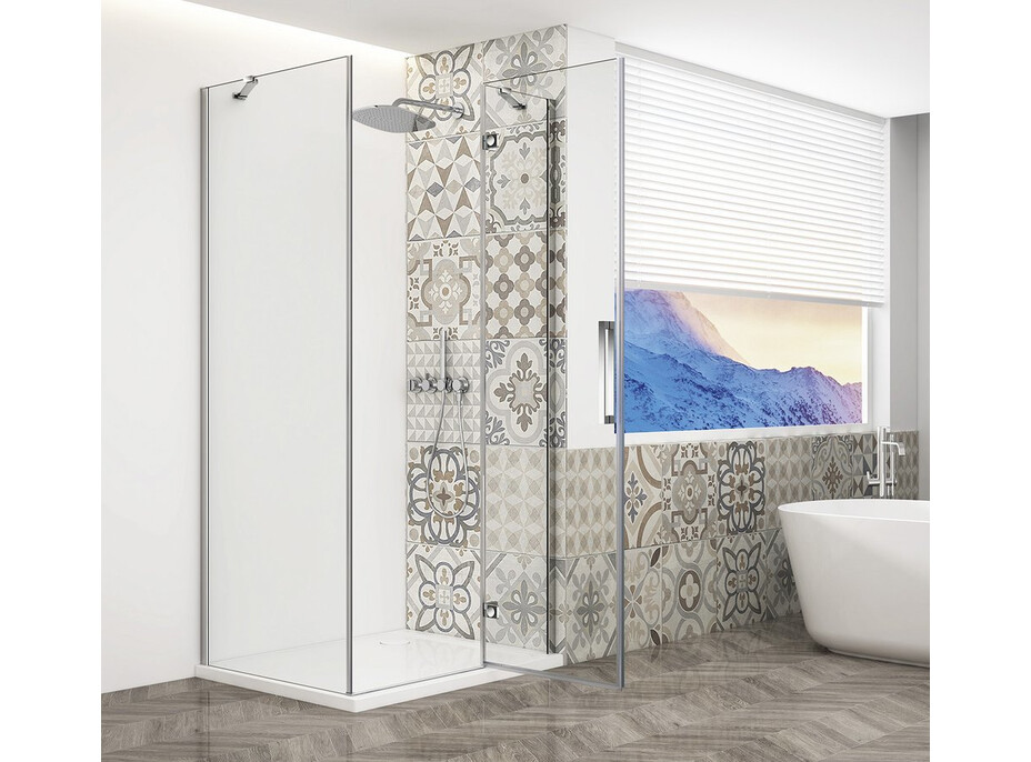 Gelco TRINITY CHROME obdélníkový sprchový kout 900x800mm, čiré sklo, pravé GT5680-90CR-CH