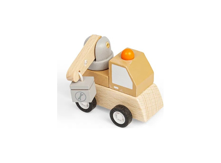 Bigjigs Toys Natahovací stavební autíčko Jeřáb