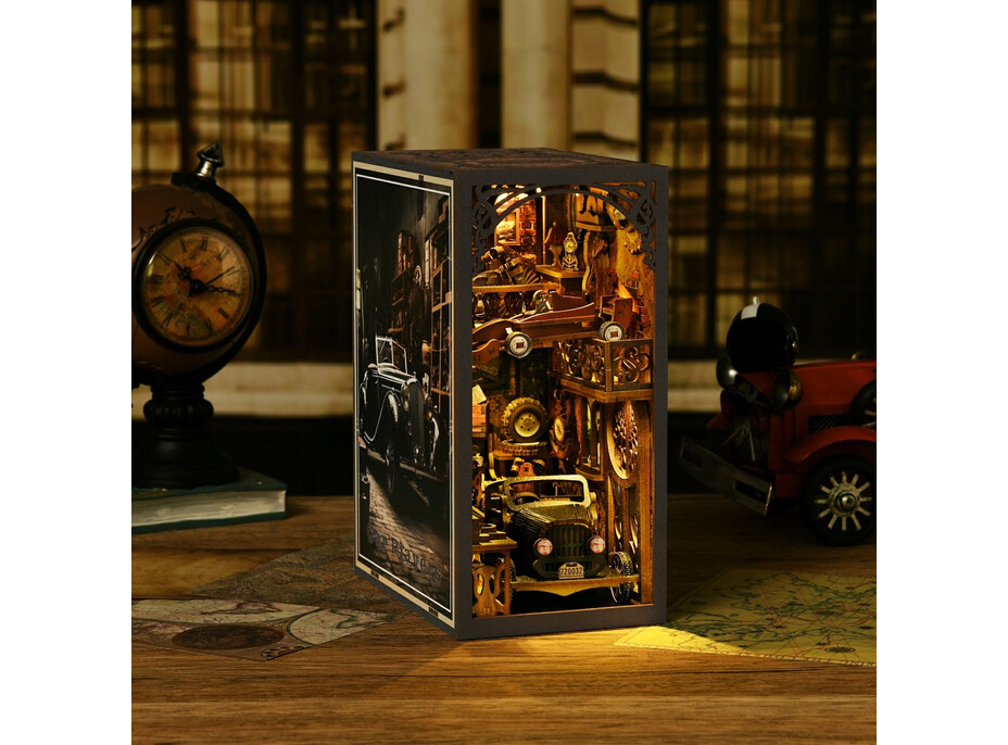 2Kids Toys 3D skládačka Zarážka na knihy Miniatura domečku Vintage auta