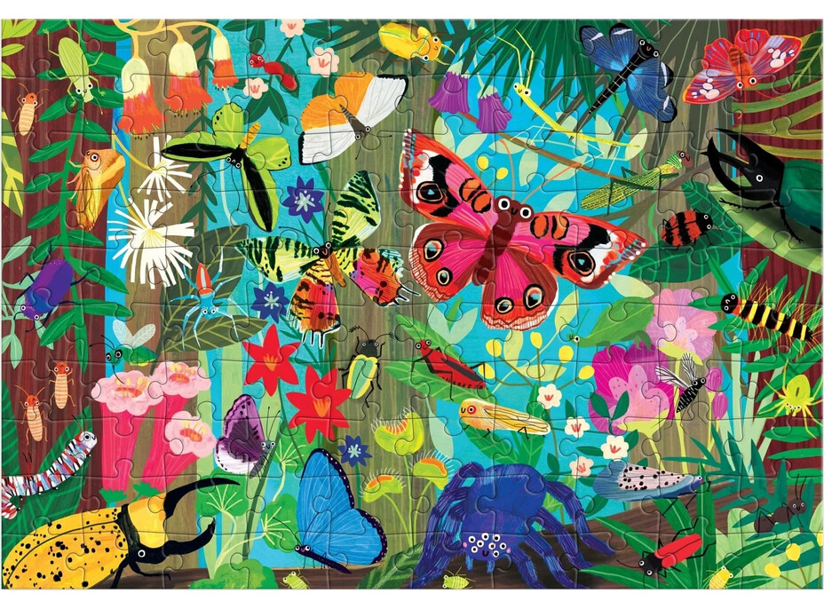 Mudpuppy Puzzle Motýli a hmyz 100 dílků