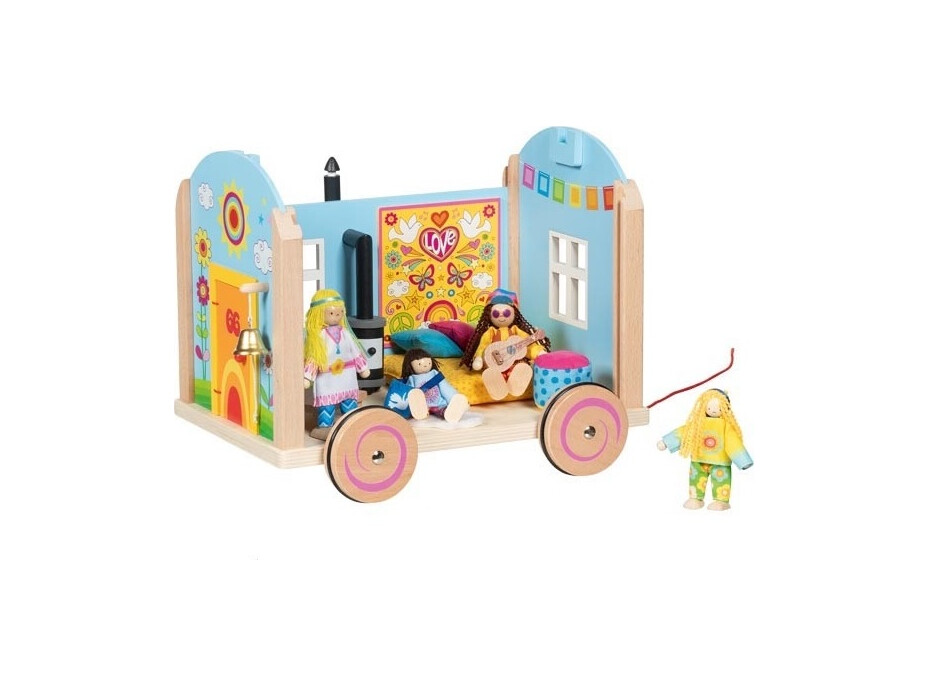 Goki Dřevěný karavan pro panenky