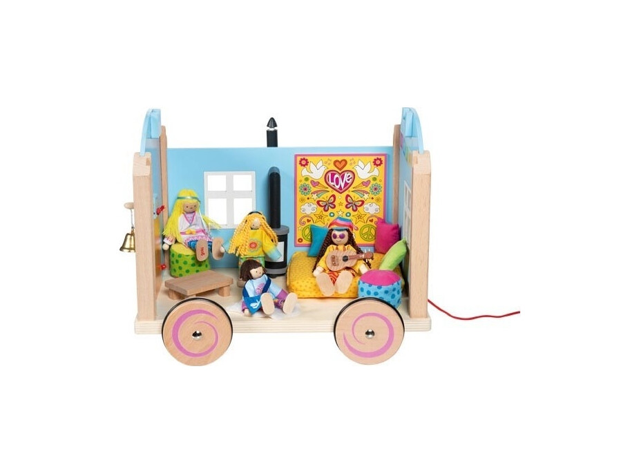 Goki Dřevěný karavan pro panenky