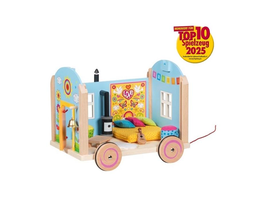 Goki Dřevěný karavan pro panenky