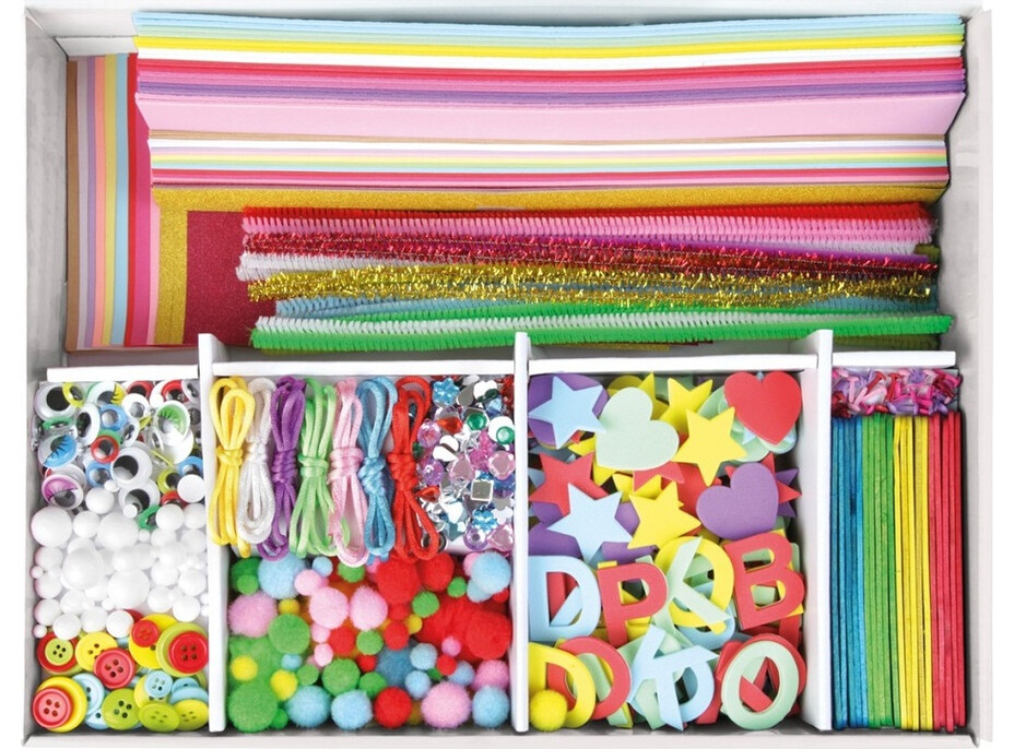 Lena Kreativní kufřík pro malé kutily růžový 800 ks