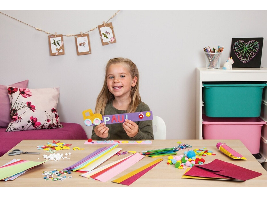 Lena Kreativní kufřík pro malé kutily růžový 800 ks