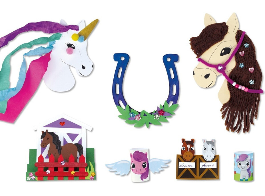 Lena Kreativní kufřík pro malé kutily Koně 400 ks