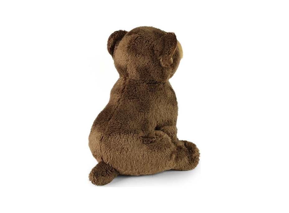 Rappa Plyšový medvěd hnědý sedící 15 cm ECO-FRIENDLY