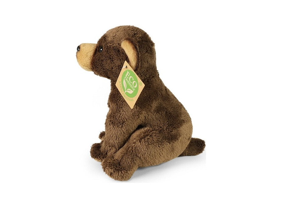 Rappa Plyšový medvěd hnědý sedící 15 cm ECO-FRIENDLY