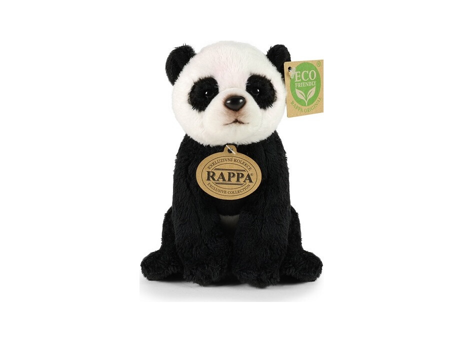 Rappa Plyšová panda sedící 15 cm ECO-FRIENDLY